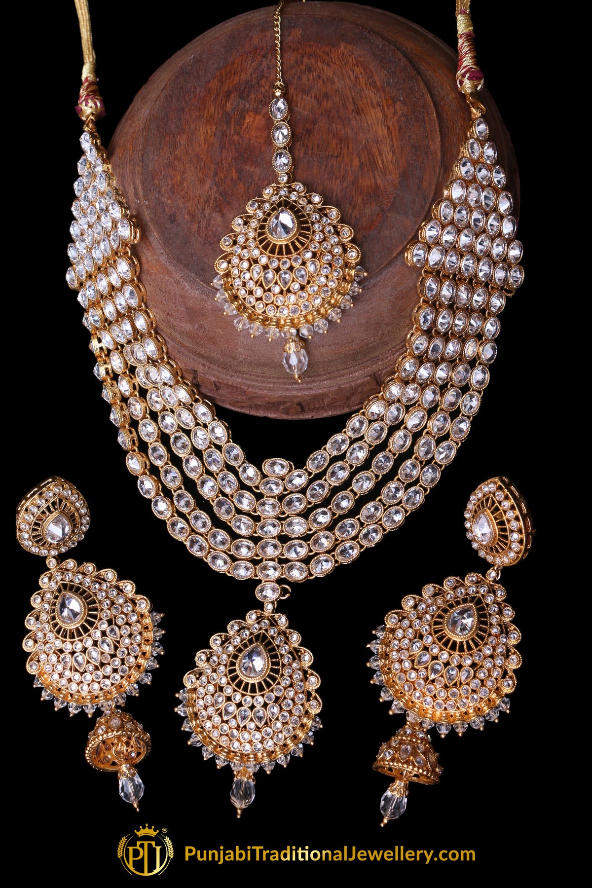 Kundan Gold Plated Necklace Set By Punjabi Traditional Jewellery
