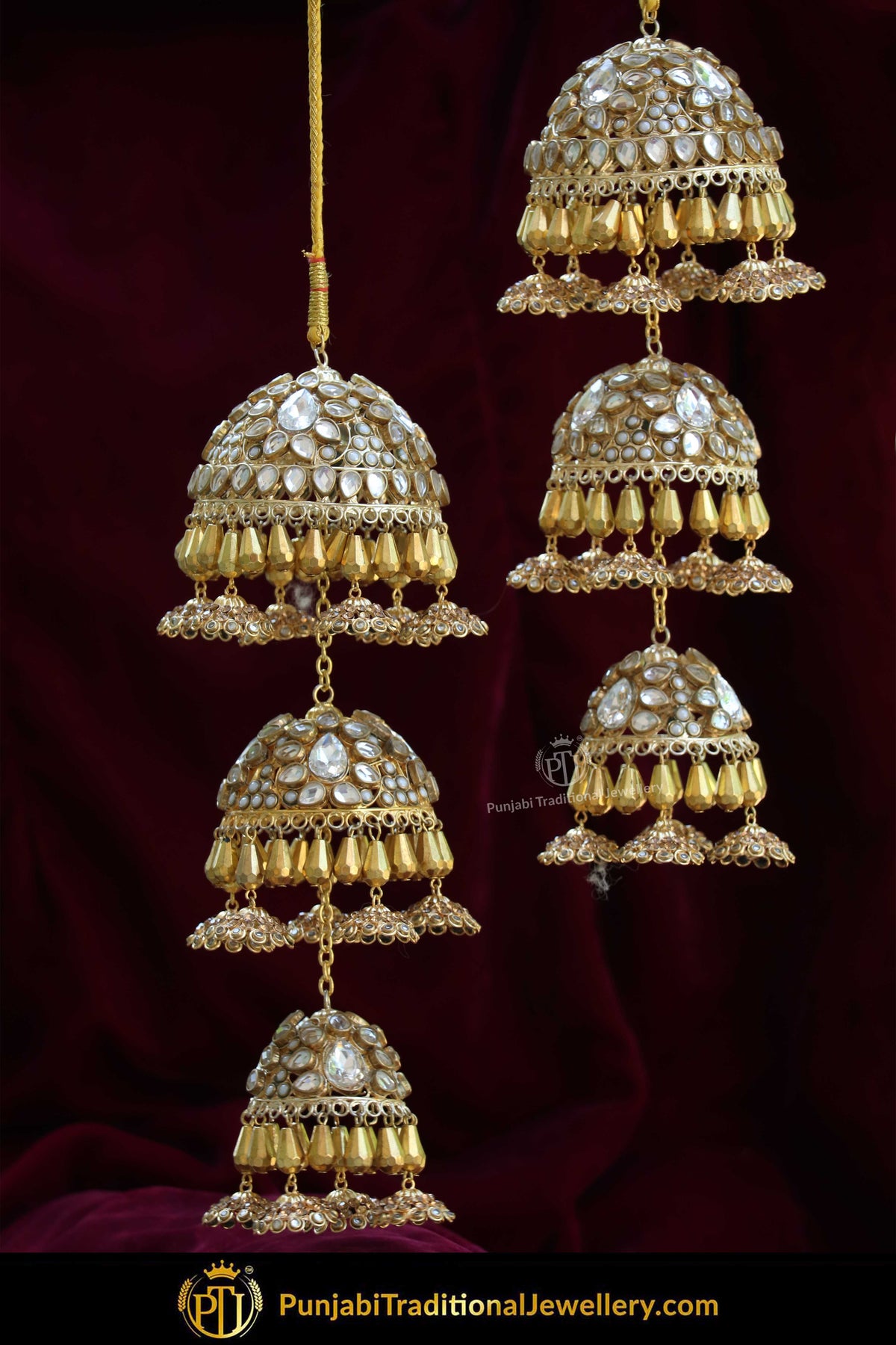 Gold Finished Kundan Bridal Kalira | Punjabi Traditional Jewellery Exclusive
