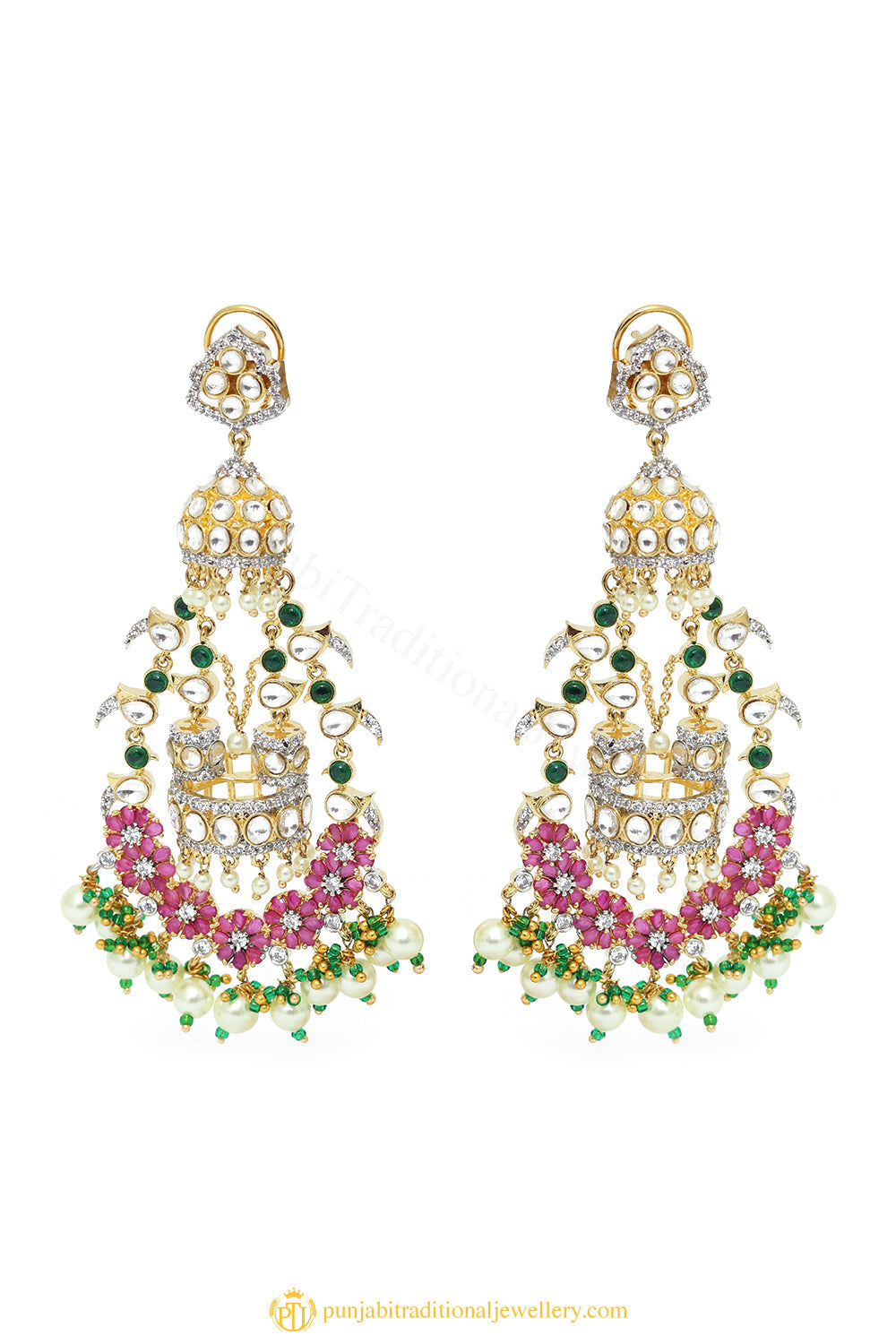 Gold Finished Earrings by PTJ