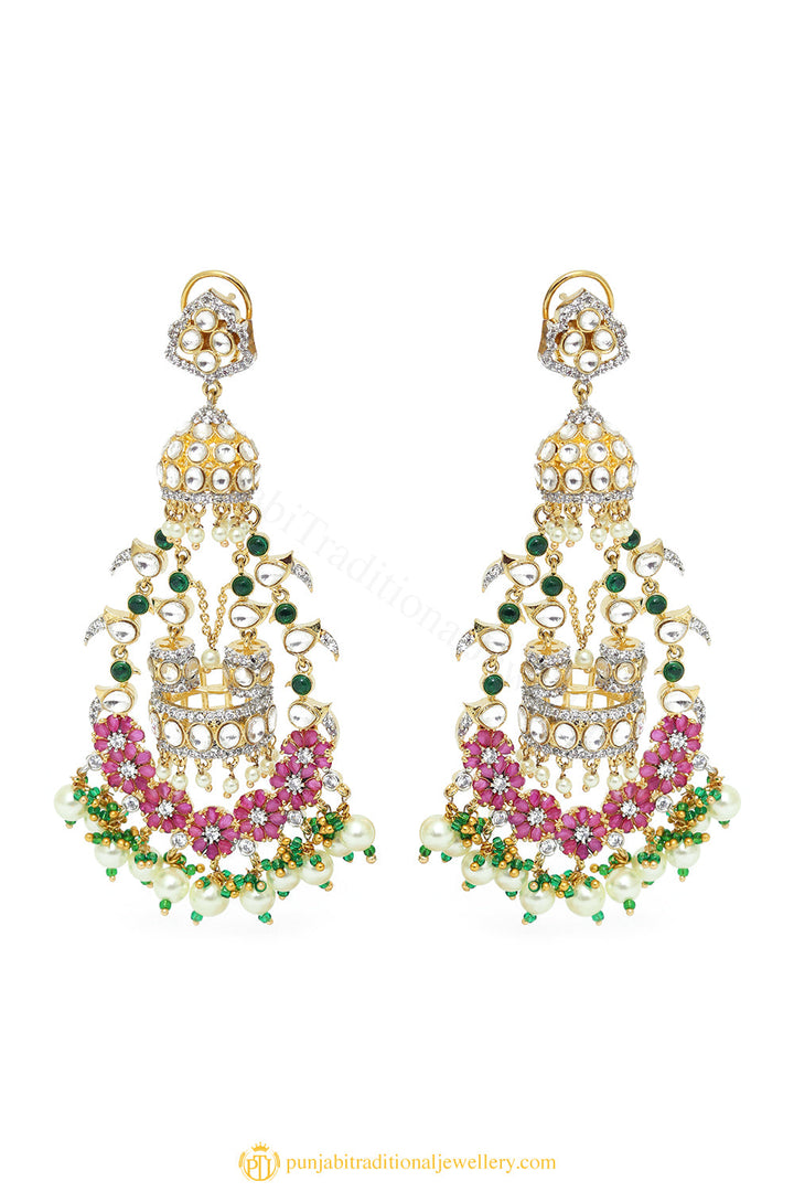 Gold Finished Earrings by PTJ