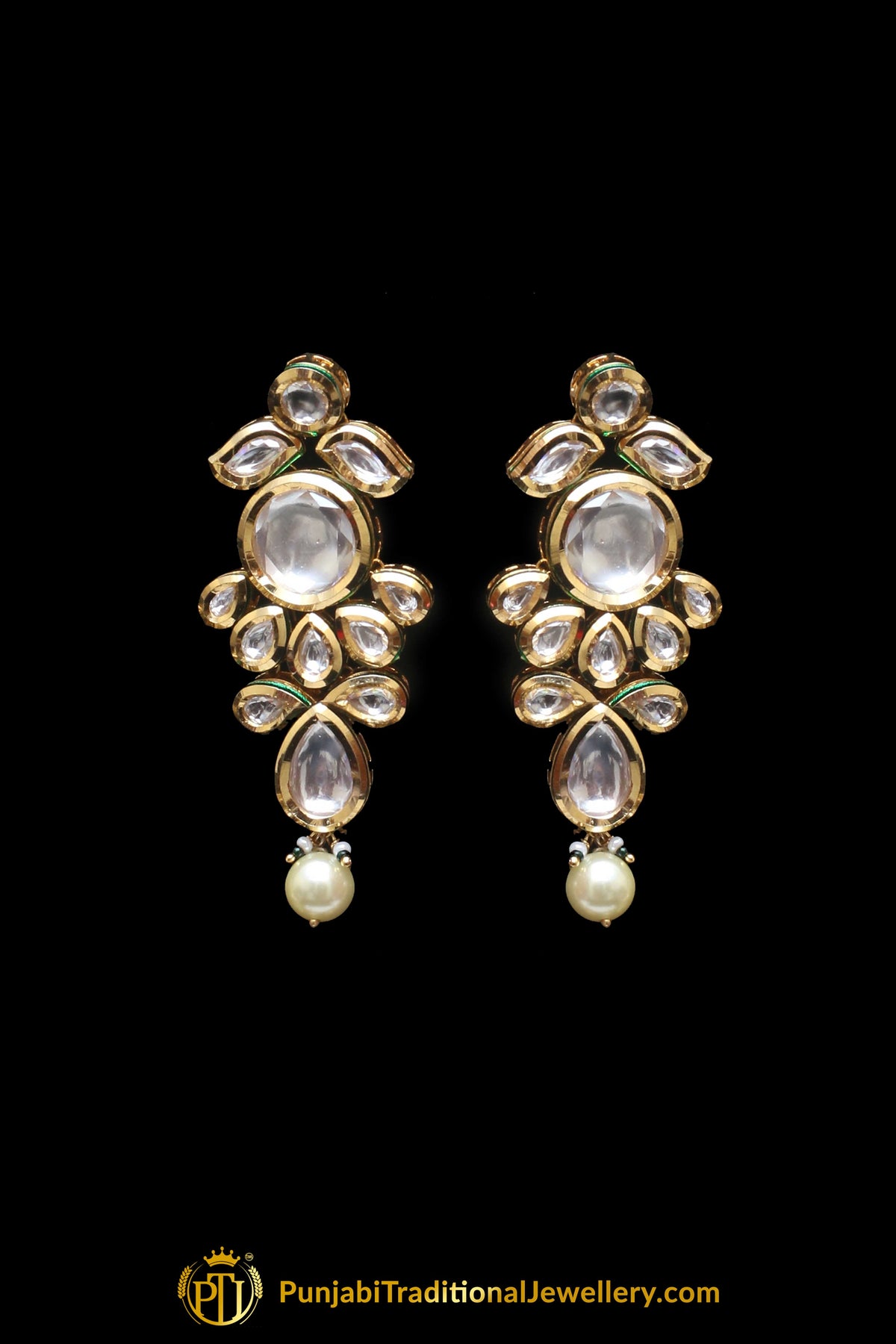 Pearl & Kundan Necklace Set By Punjabi Traditional Jewellery