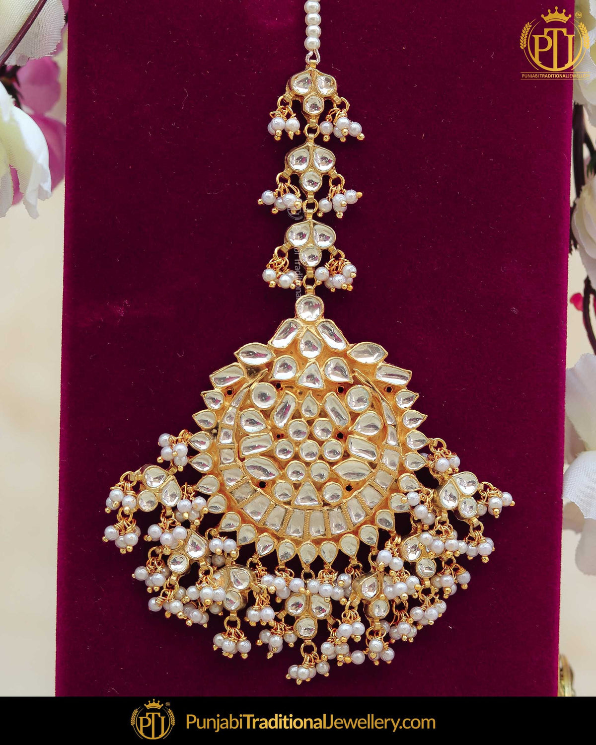 Gold Finished Kundan Tikka | Punjabi Traditional Jewellery Exclusive
