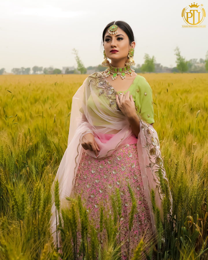 New Jade Choker Necklace Set | Rawayat by Punjabi Traditional Jewellery