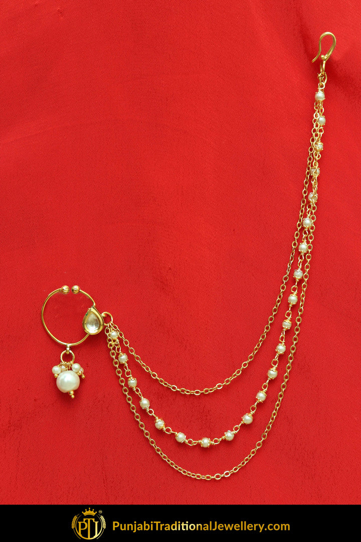 Gold Finished Kundan Nath| Punjabi Traditional Jewellery Exclusive
