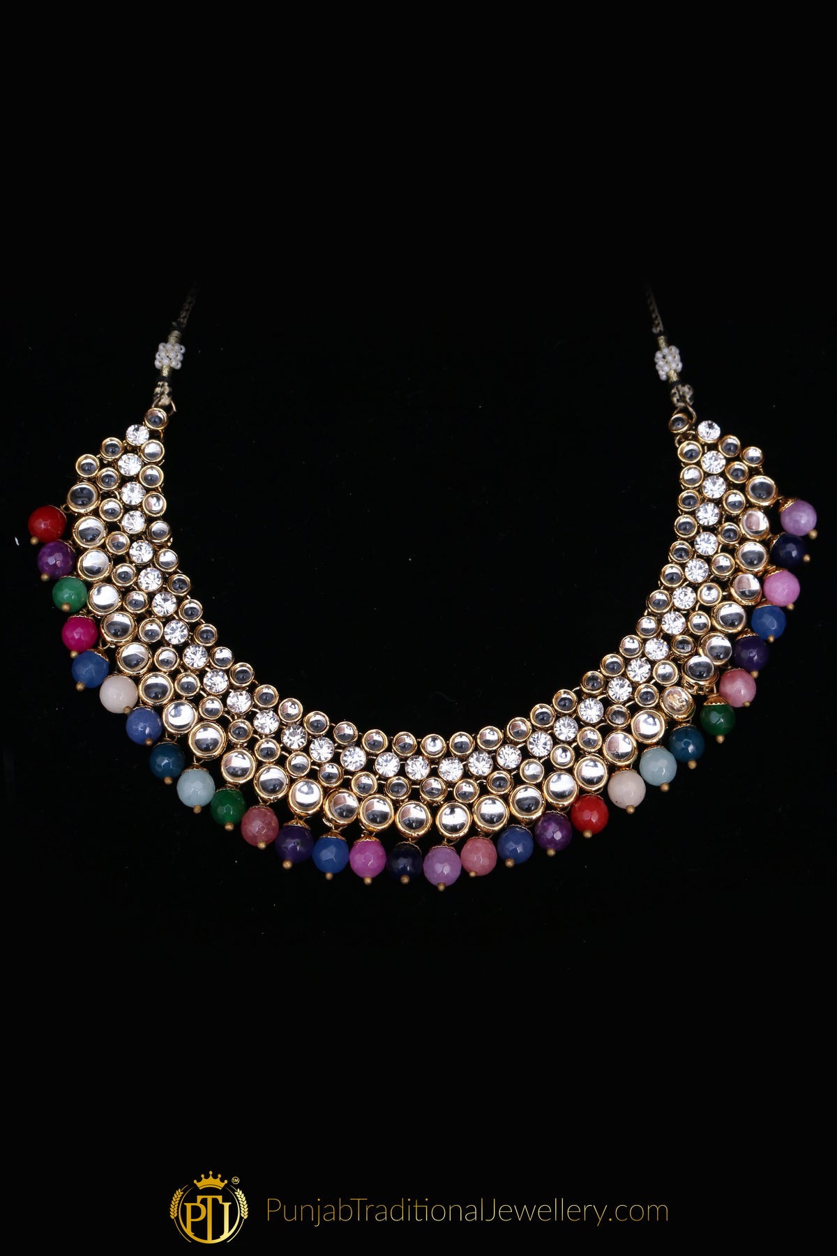 Multi Kundan Necklace Set By Punjabi Traditional Jewellery
