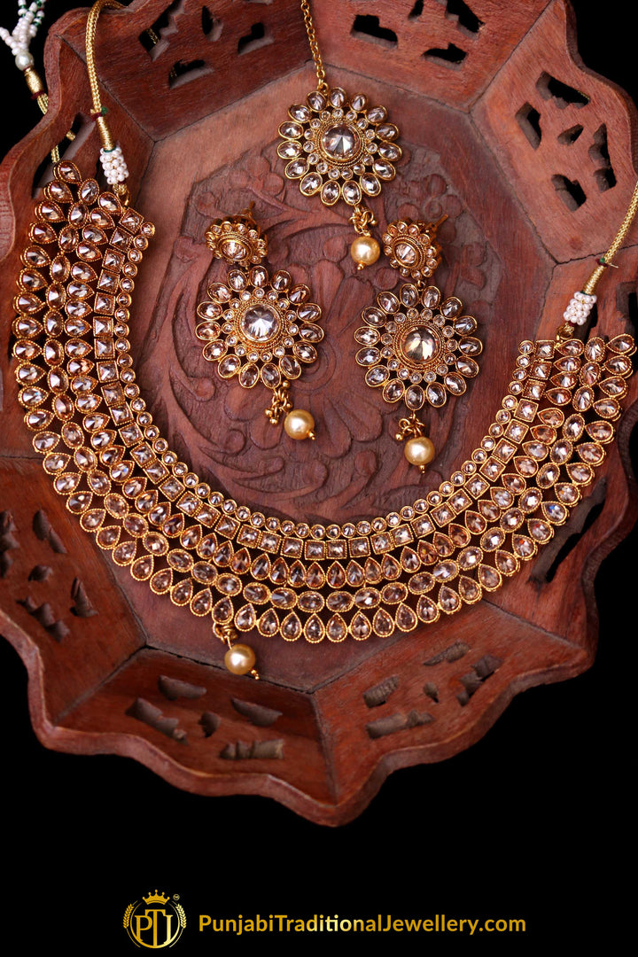 Riwayaat Polki Nacklace Set By Punjabi Traditional Jewellery