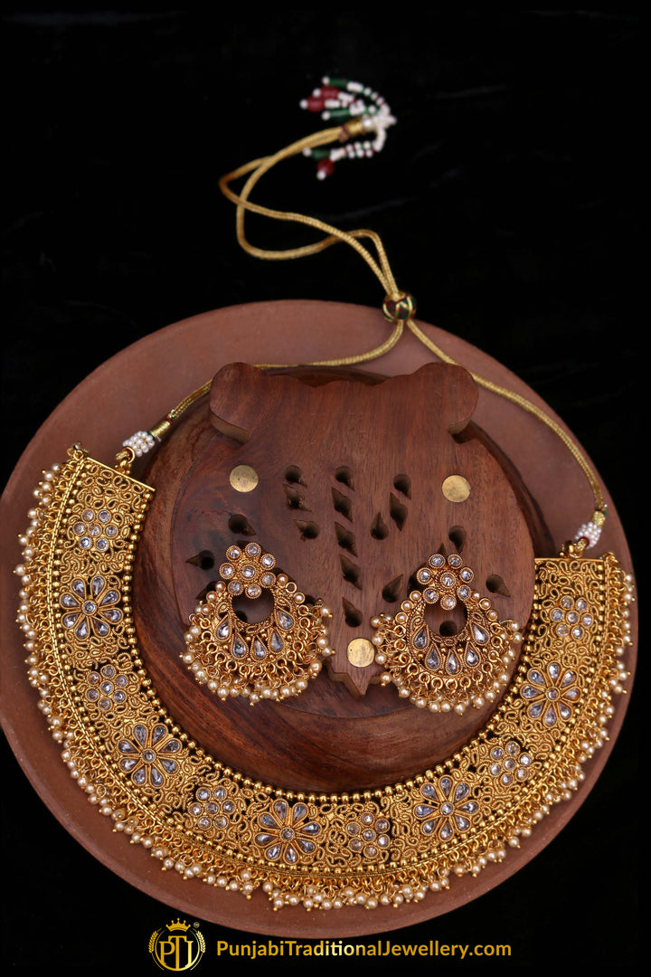 Vasl Polki Nacklace Set By Punjabi Traditional Jewellery