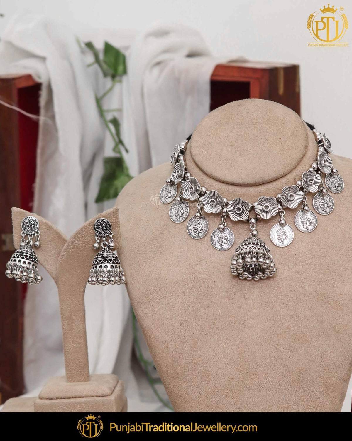 Oxidised Silver Afghan Necklace set | Punjabi Traditional Jewellery Exclusive