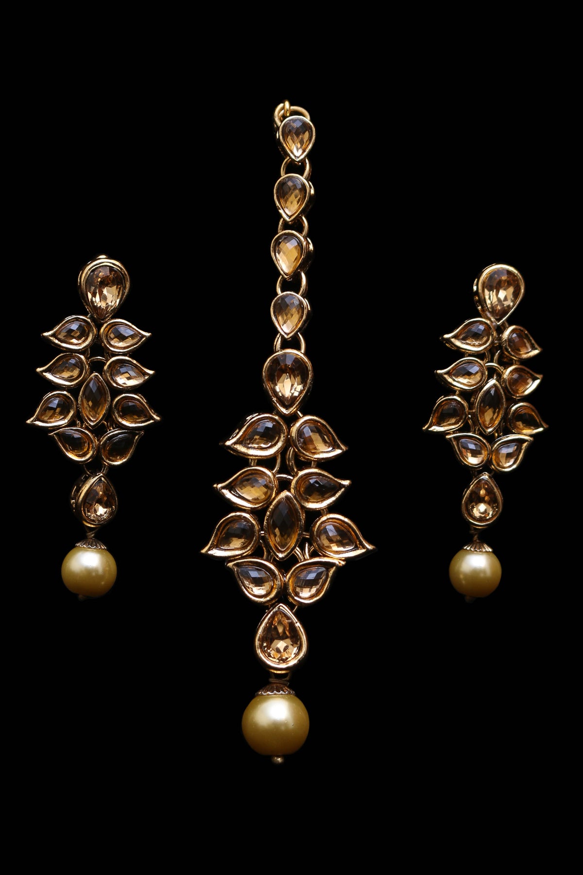 Qahr Kundan long set Necklace Set By Punjabi Traditional Jewellery
