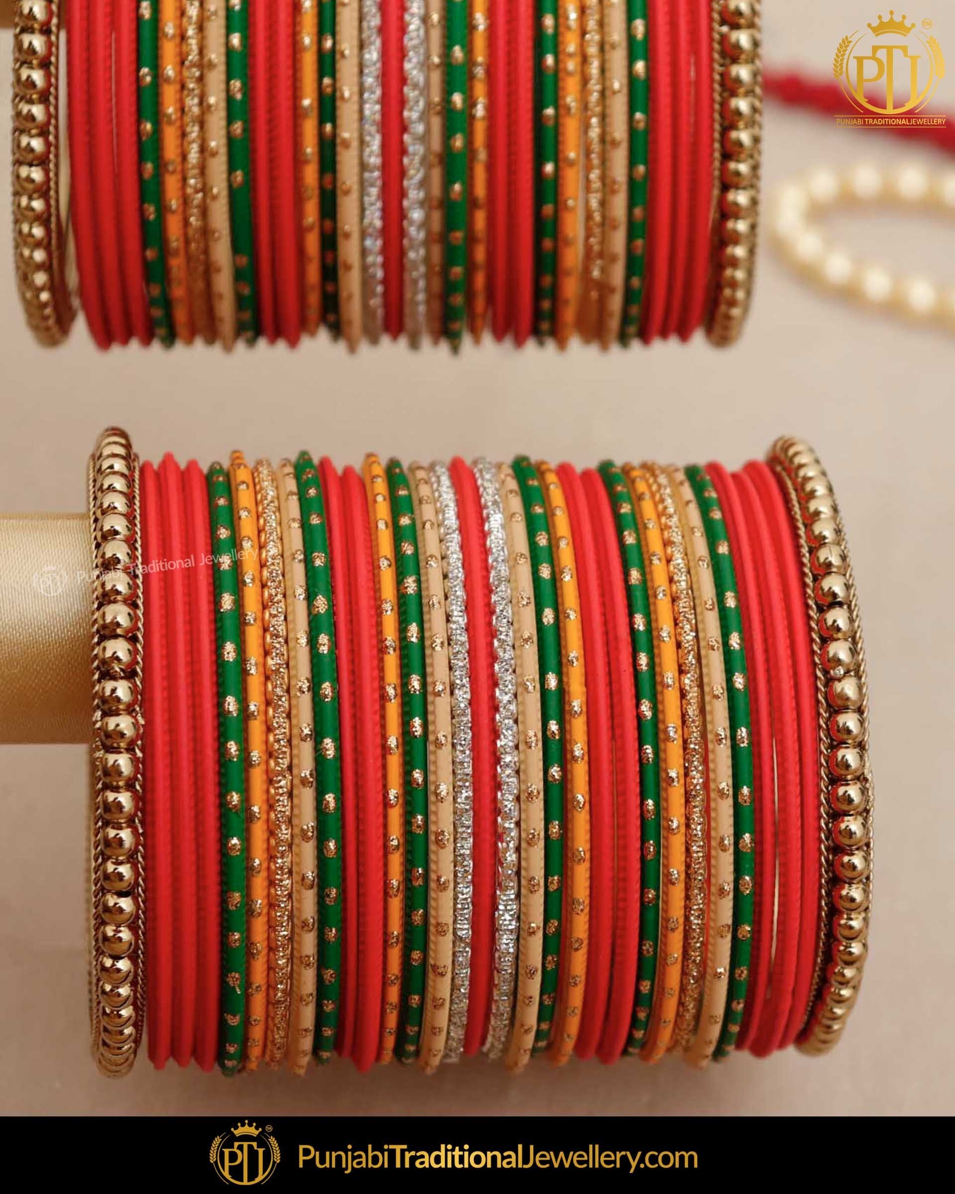 Multi (For Both Hands) Bangles Set | Punjabi Traditional Jewellery Exclusive