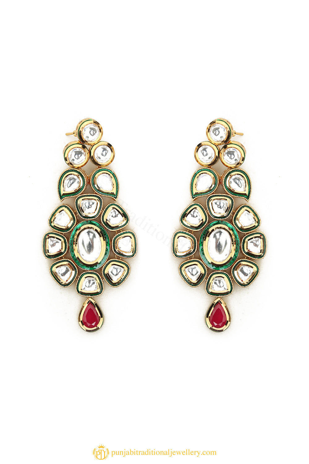 Gold Finished Earrings by PTJ