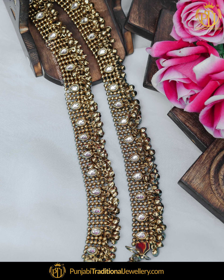 Gold Finished Kundan Payal | Punjabi Traditional Jewellery Exclusive