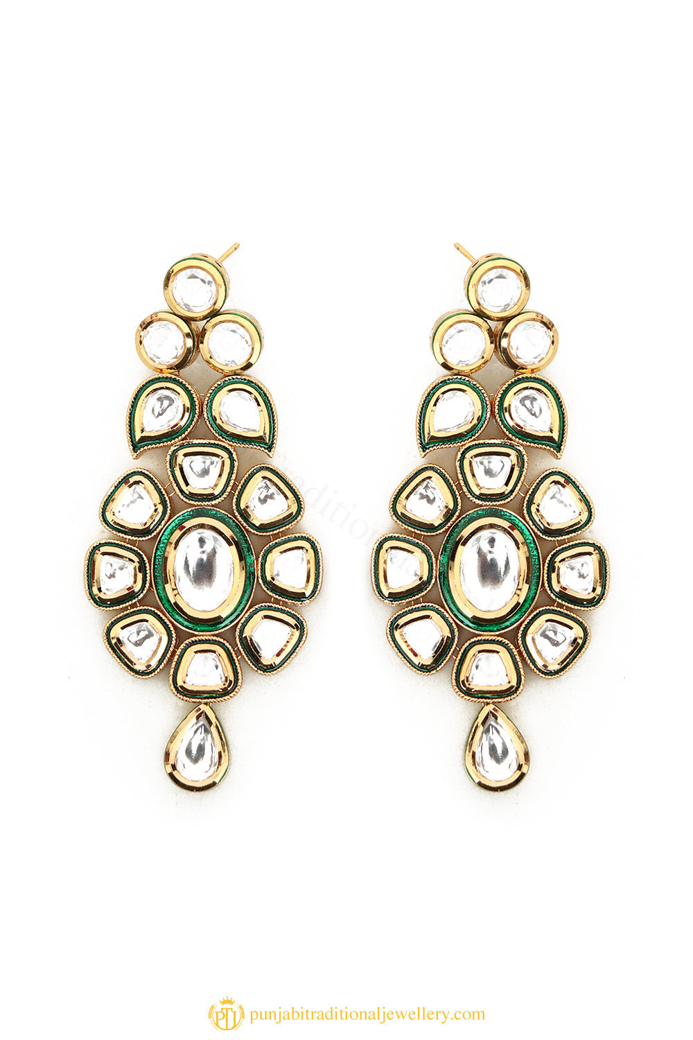 Gold Finished Earrings by PTJ
