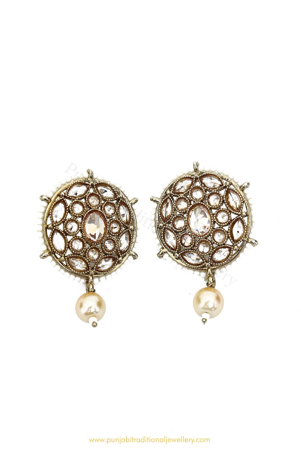Champagne Stone Studs By PTJ