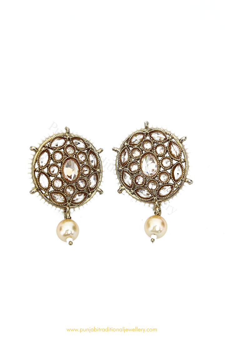 Champagne Stone Studs By PTJ