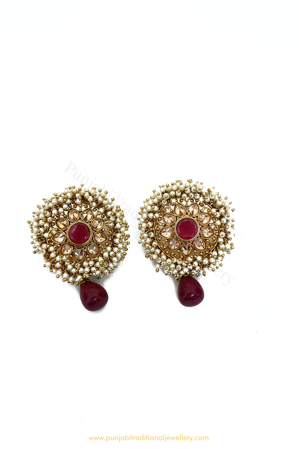 Champagne Stone Studs By PTJ