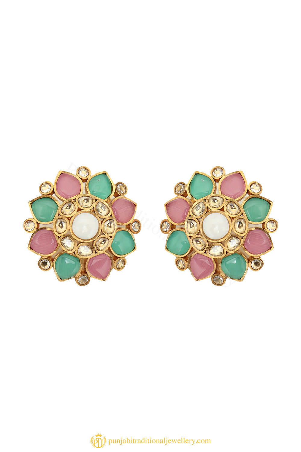 Gold Finished Earrings by PTJ