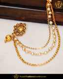 Gold Finished Without hole Nose Pin with Chain | Punjabi Traditional Jewellery Exclusive