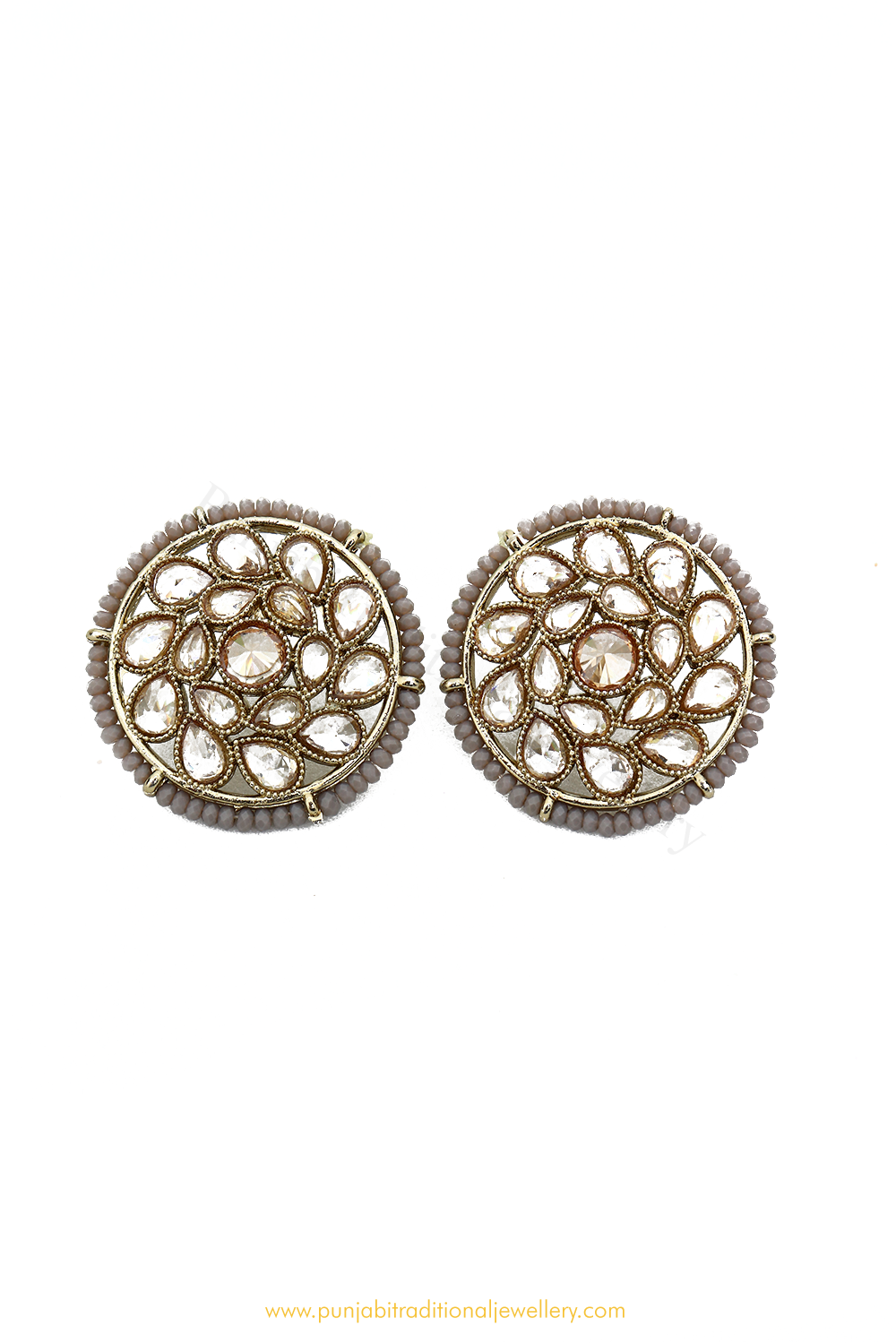 Champagne Stone Studs By PTJ