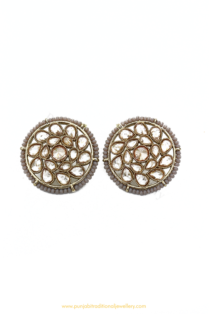 Champagne Stone Studs By PTJ