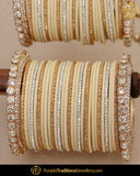 Silver & Gold (For Both Hands) Bangles Set | Punjabi Traditional Jewellery Exclusive