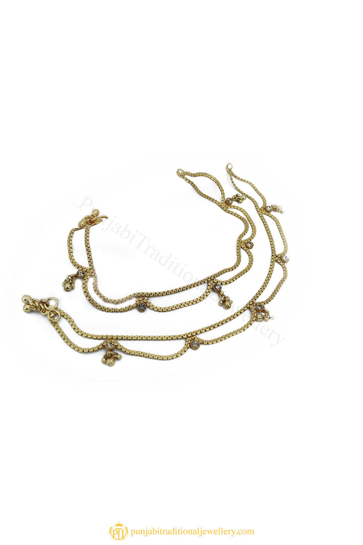 Gold Finished Payal by PTJ