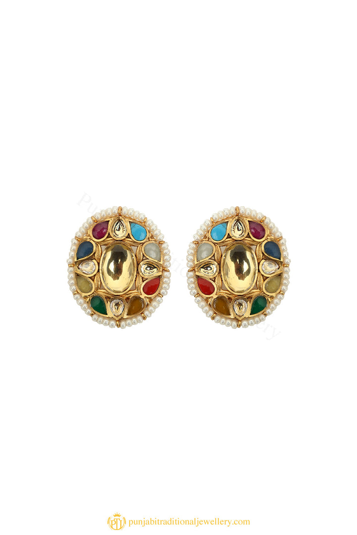 Gold Finished Earrings by PTJ