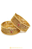 Gold Finished Bangles by PTJ