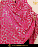 Pink Color Phulkari | Punjabi Traditional Jewellery Exclusive
