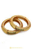 Gold Finished Bangles by PTJ