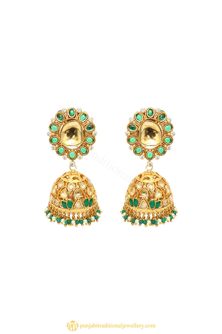 Gold Finished Earrings by PTJ