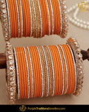 Yellow Gold & Silver (For Both Hands) Bangles Set | Punjabi Traditional Jewellery Exclusive