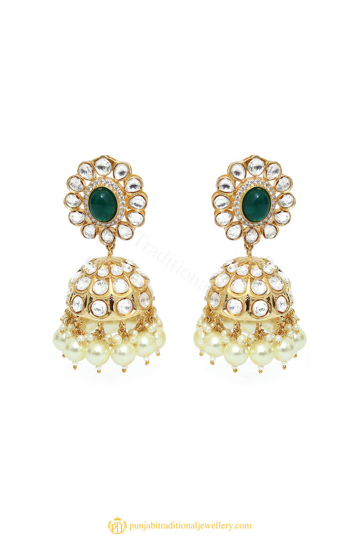 Gold Finished Earrings by PTJ
