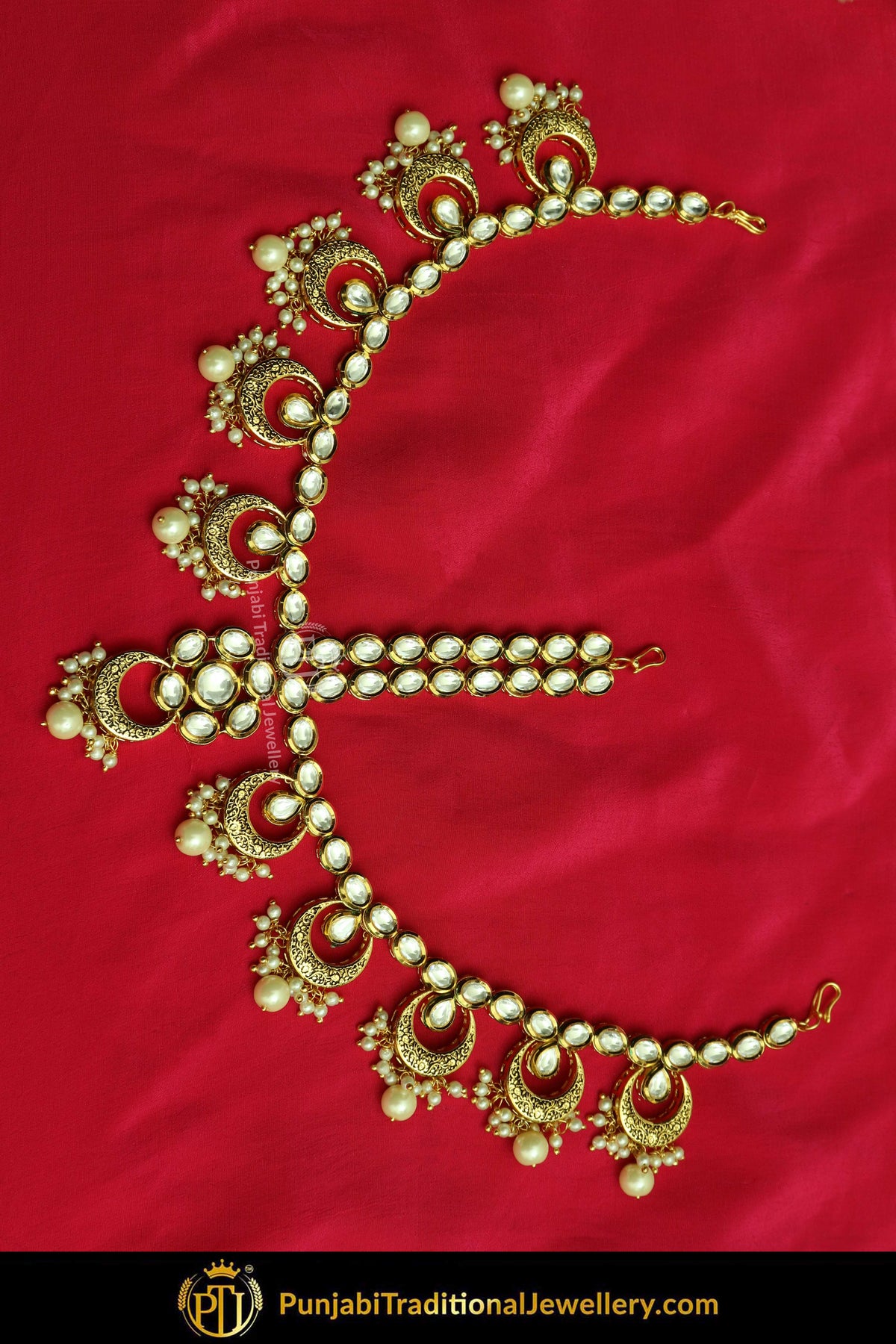 Gold Finished Kundan Matha Patti | Punjabi Traditional Jewellery Exclusive