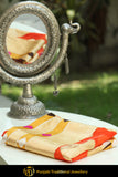Golden Color Pure Phulkari Dupatta By Punjabi Traditional Jewellery