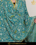 Green & Yellow Double Color Phulkari | Punjabi Traditional Jewellery Exclusive