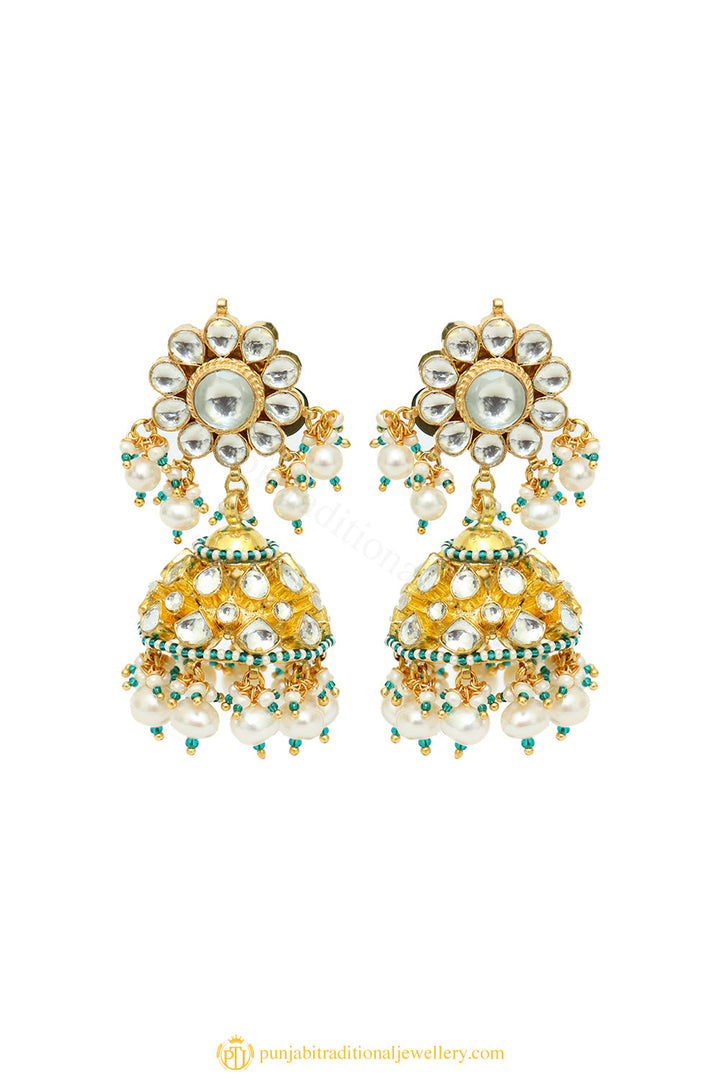 Gold Finished Earrings by PTJ