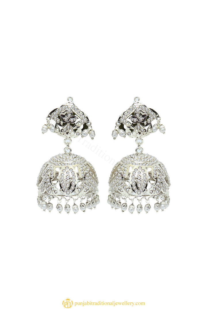 Silver Finished Earrings by PTJ