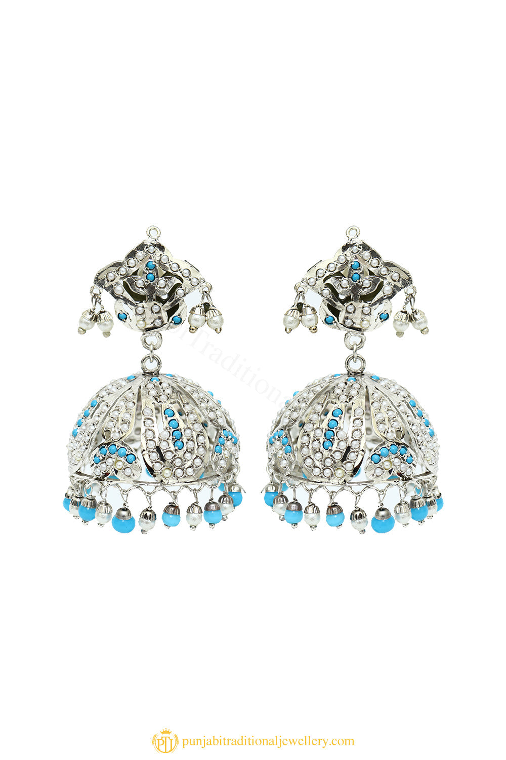 Silver Finished Earrings by PTJ