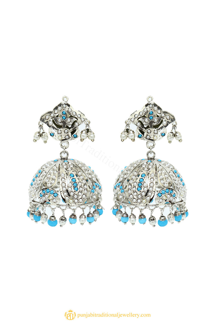 Silver Finished Earrings by PTJ