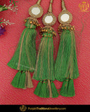 Green Color Prandi Lottan With Mirror | Pipal Diya Peengan by Punjabi Traditional Jewellery Exclusive