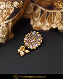 Gold Finished Champagne Stone Without hole Nose Pin| Punjabi Traditional Jewellery Exclusive