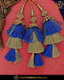 Blue Color Prandi Lottan With Mirror | Pipal Diya Peengan by Punjabi Traditional Jewellery Exclusive