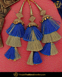 Blue Color Prandi Lottan With Mirror | Pipal Diya Peengan by Punjabi Traditional Jewellery Exclusive