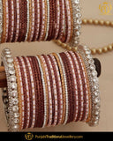 Pink Teal Brown Silver Jerkan (For Both Hands) Bangles Set | Punjabi Traditional Jewellery Exclusive