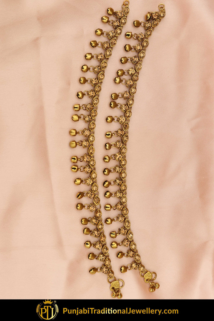 Gold Finished Jerkan Payal | Punjabi Traditional Jewellery Exclusive
