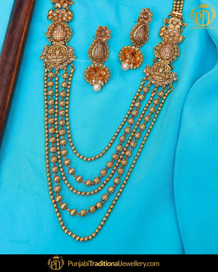 Antique Gold Finished Johda long Set | Punjabi Traditional Jewellery Exclusive