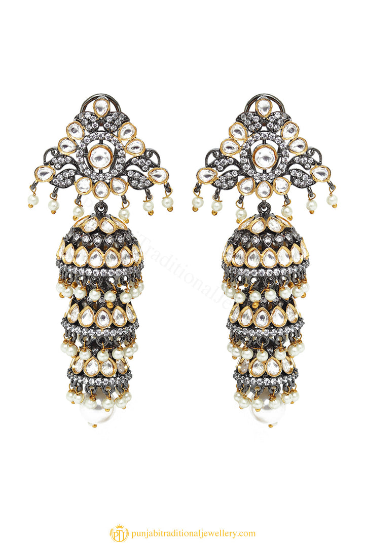 Gold Finished Earrings by PTJ