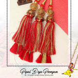 Red Color Prandi | Pipal Diya Peengan by Punjabi Traditional Jewellery Exclusive