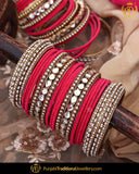 Pink Kundan Pearl Bangles Set For Both Hands | Punjabi Traditional Jewellery Exclusive